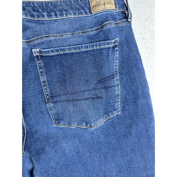 American Eagle Blue Jeggings Sz 16 Denim Stretch - Picture 8 of 13